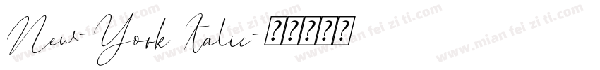 New-York Italic字体转换